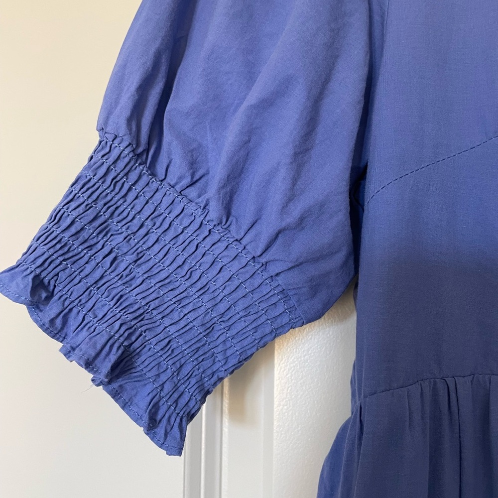 Piper & Scoot Blue Tiered Midi Dress - Picture 3 of 5